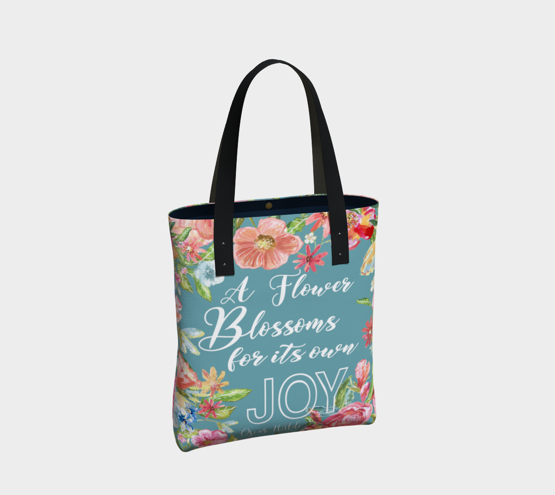 A Flower Blossoms  For Its Own Joy Vegan Leather Strap Tote Bag