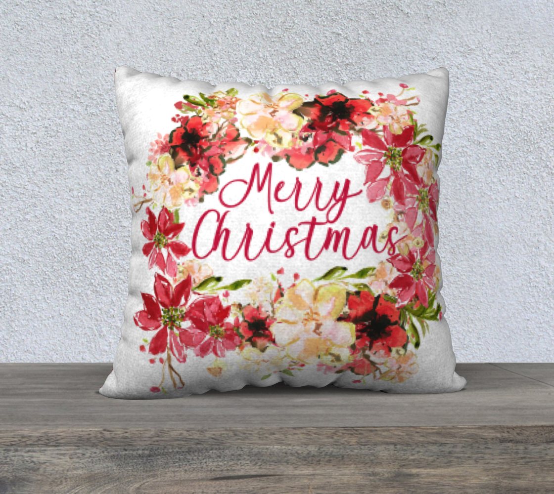 Merry Christmas Chantal 22" x 22" Pillow Cover