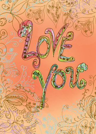 Blank Orange Love You Greeting Card - Dreams After All