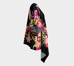 Renée Black Draped Kimono in a Silky Knit