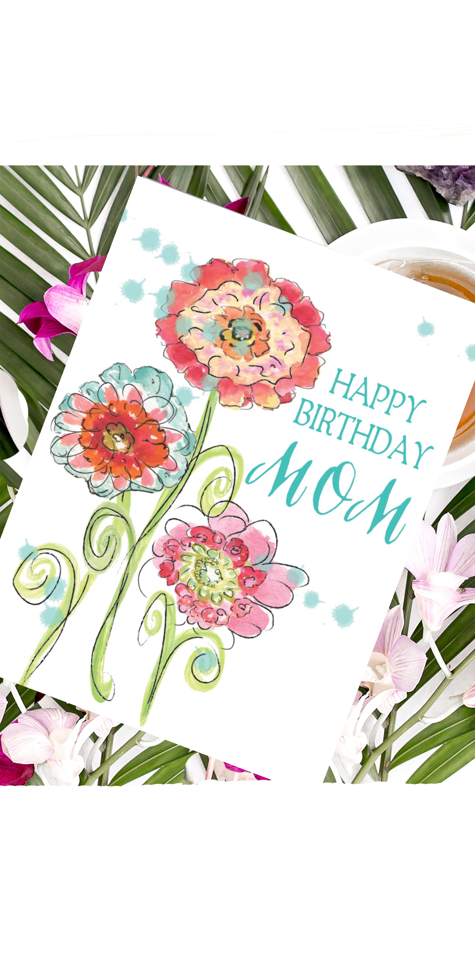 Happy Birthday Mom Greeting Card