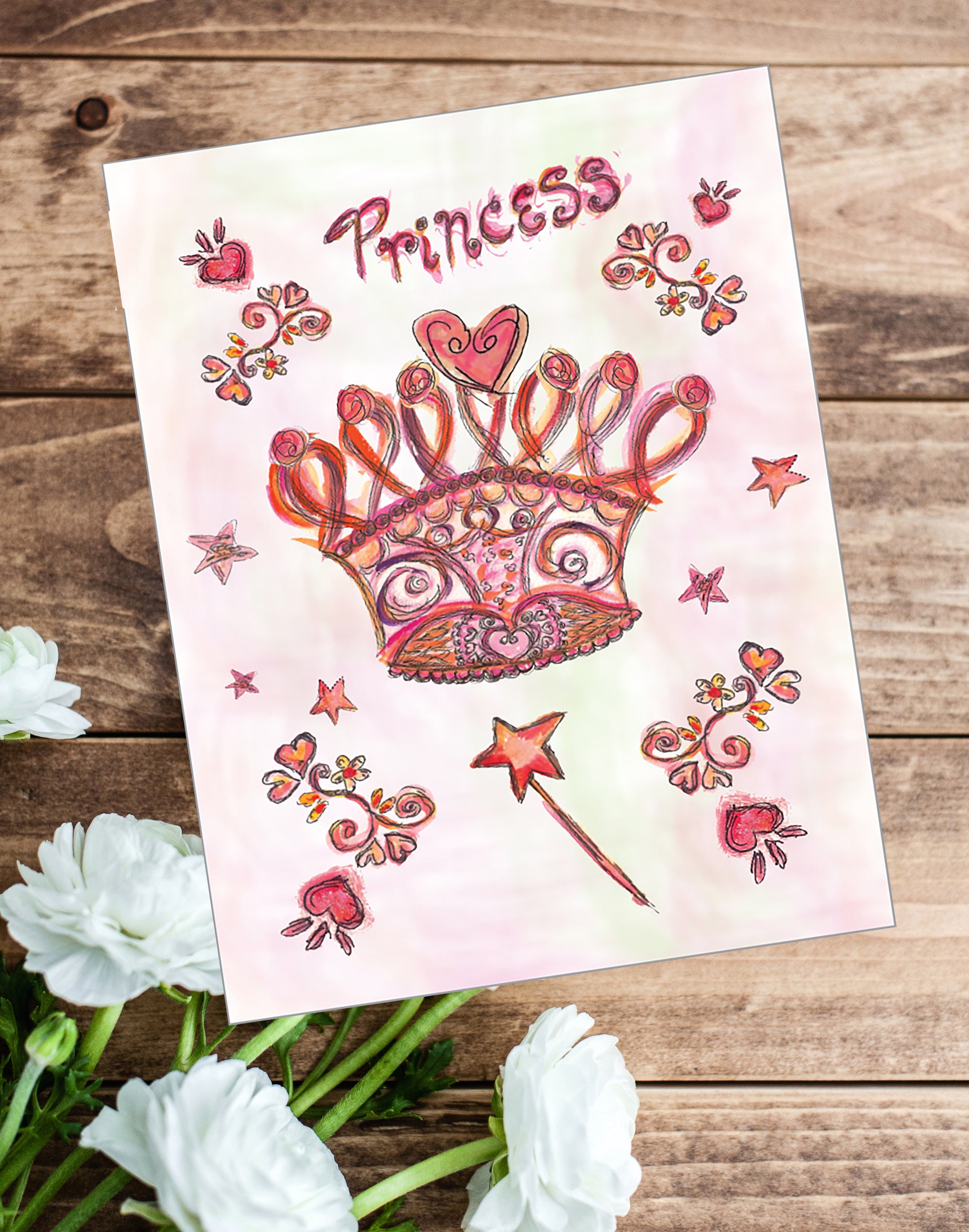 Princess Crown Birthday Card