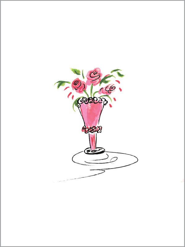 Blank Pink Rose Vase - Dreams After All
