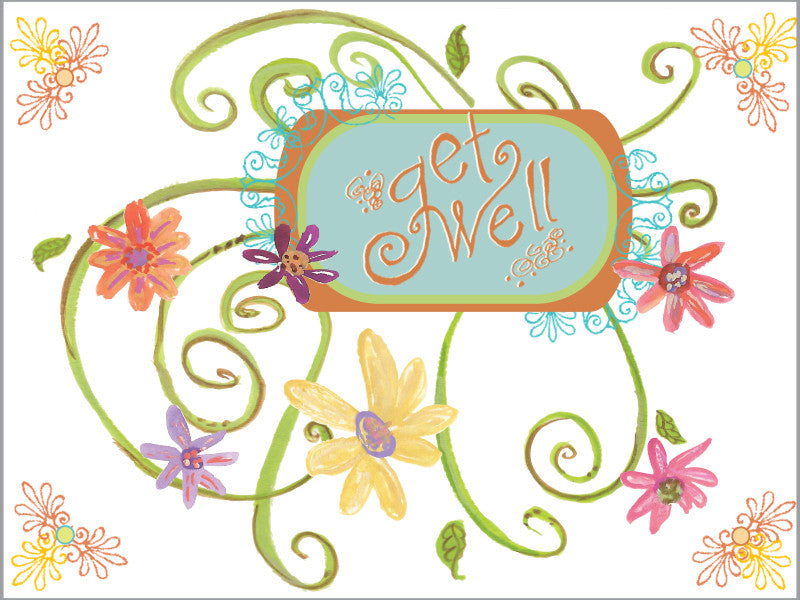 Get Well Swirl Greeting Card - Dreams After All