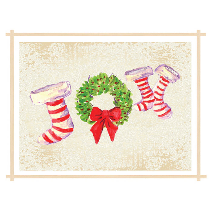 1 CARD OR 10 CARDS - Joy Stockings Holiday Card - Dreams After All