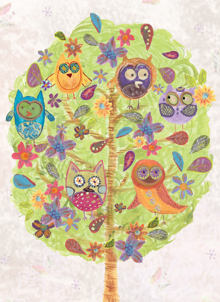 Owl Tree Birthday Card - Dreams After All