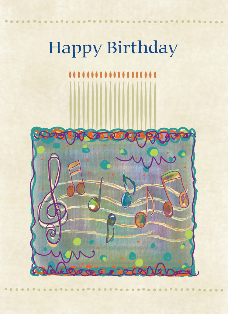 Treble Clef Happy Birthday Card - Dreams After All