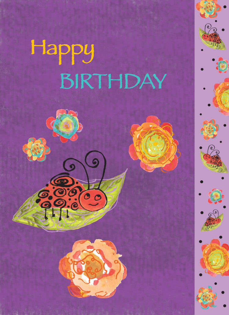 Lady Bug Happy Birthday Card - Dreams After All