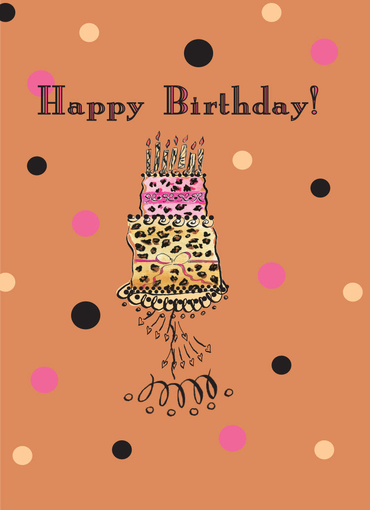 Leopard Cake Birthday Card - Dreams After All