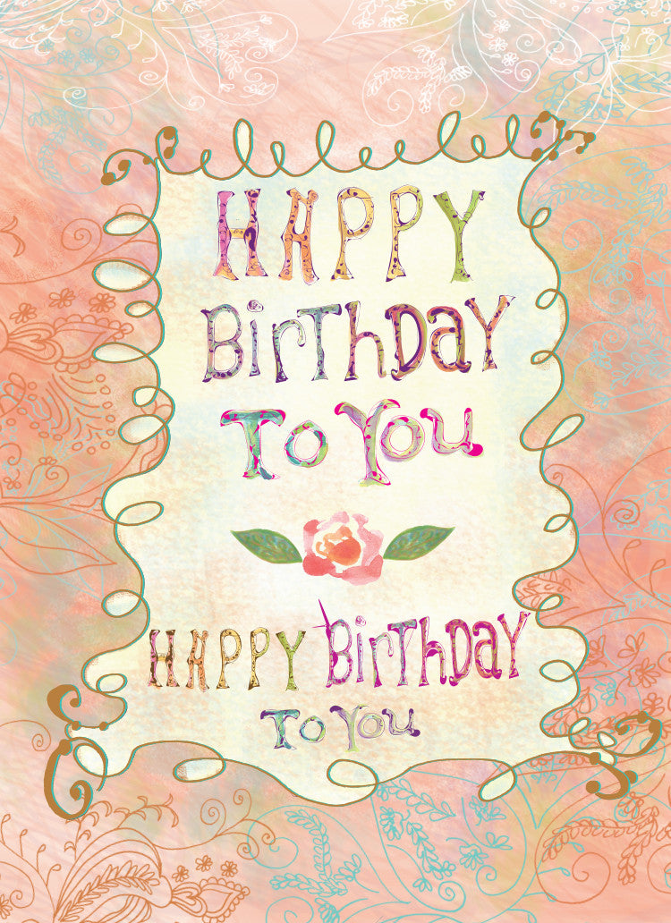 Singing the Happy Birthday Song Greeting Card