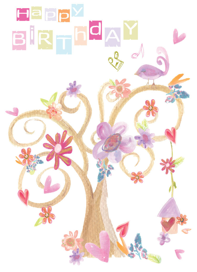 Happy Birthday Love Tree Greeting Card - Dreams After All