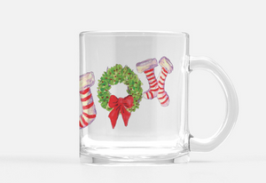 Mug Joy Stockings Christmas Holiday Glass Mug 10 oz. - Dreams After All