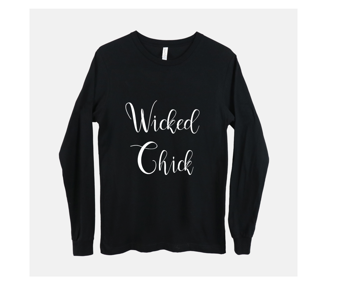 Wicked Chick Long Sleeved Black T-Shirt - Dreams After All