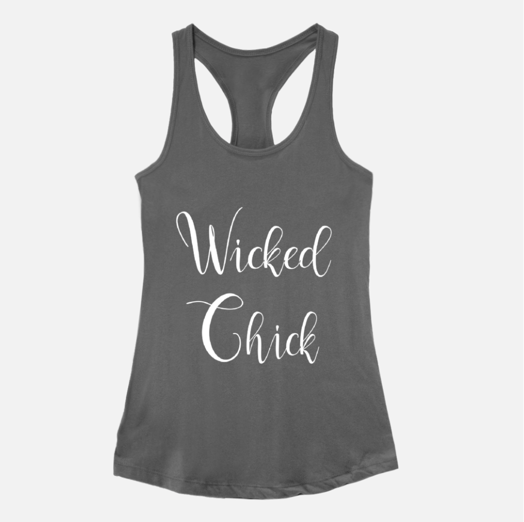 Wicked Chick Dark Gray Racerback Tank - Dreams After All