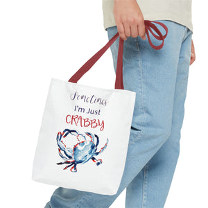 Patriotic Crab Tote Bag | Ocean Travel Bag | Funny Tote Bag