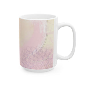 Pink Ceramic Mug, | 11 Ounce Mug | Morning Mood Mug | Mugs for Gifts | Mugs for Work 15 Ounce Mug