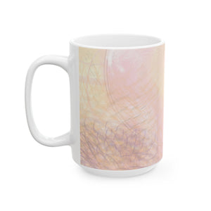 Pink Ceramic Mug, | 11 Ounce Mug | Morning Mood Mug | Mugs for Gifts | Mugs for Work 15 Ounce Mug