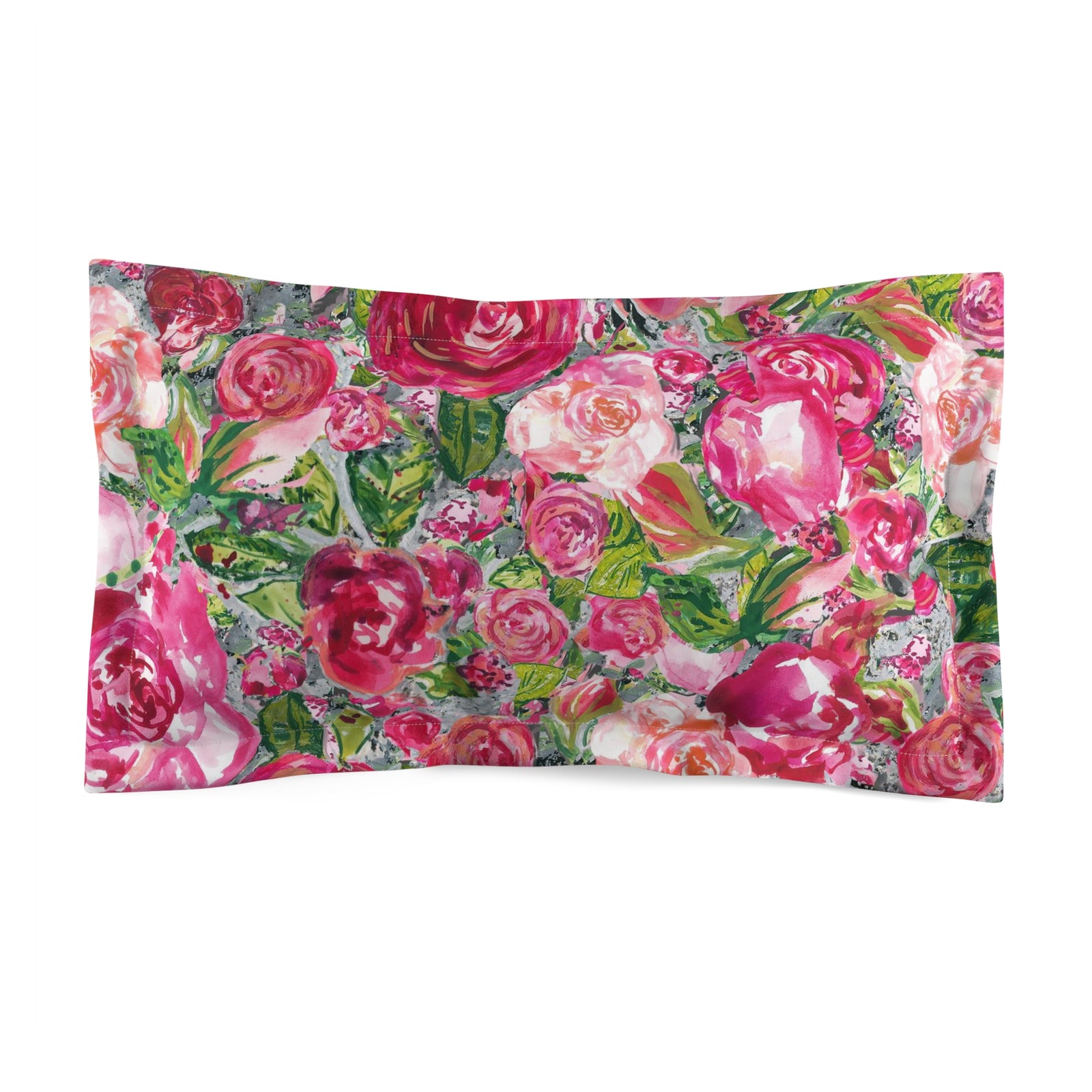 Microfiber Pillow Sham - Love and Roses