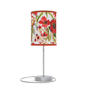 Red Floral Watercolor Lamp | Artisan Lamp