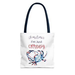 Patriotic Crab Tote Bag | Ocean Travel Bag | Funny Tote Bag