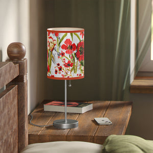 Red Floral Watercolor Lamp | Artisan Lamp