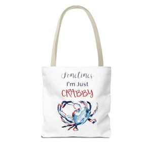 Patriotic Crab Tote Bag | Ocean Travel Bag | Funny Tote Bag