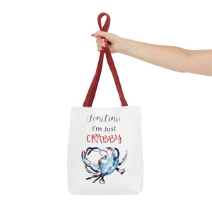 Patriotic Crab Tote Bag | Ocean Travel Bag | Funny Tote Bag