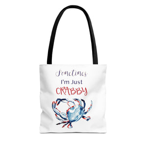 Patriotic Crab Tote Bag | Ocean Travel Bag | Funny Tote Bag