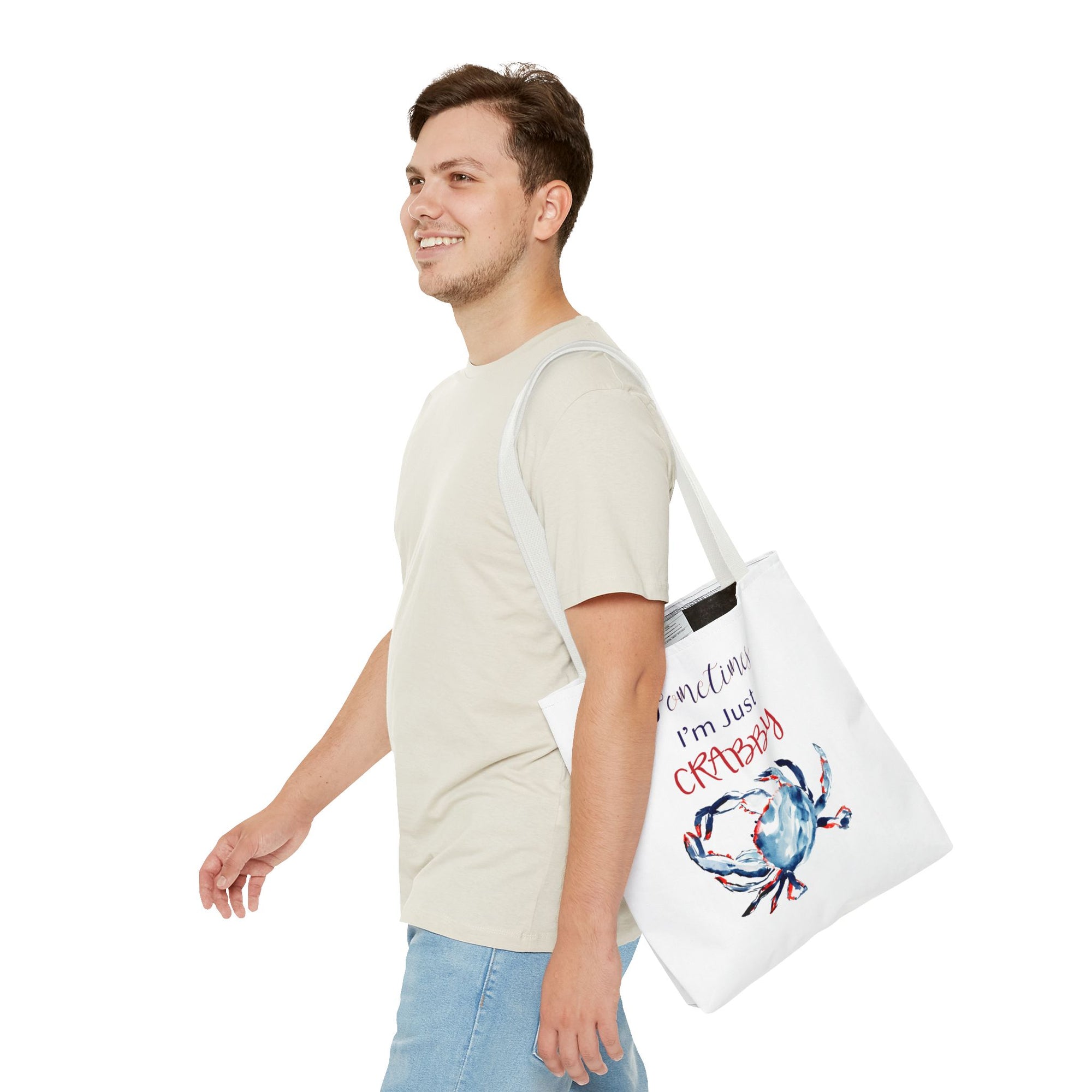 Patriotic Crab Tote Bag | Ocean Travel Bag | Funny Tote Bag