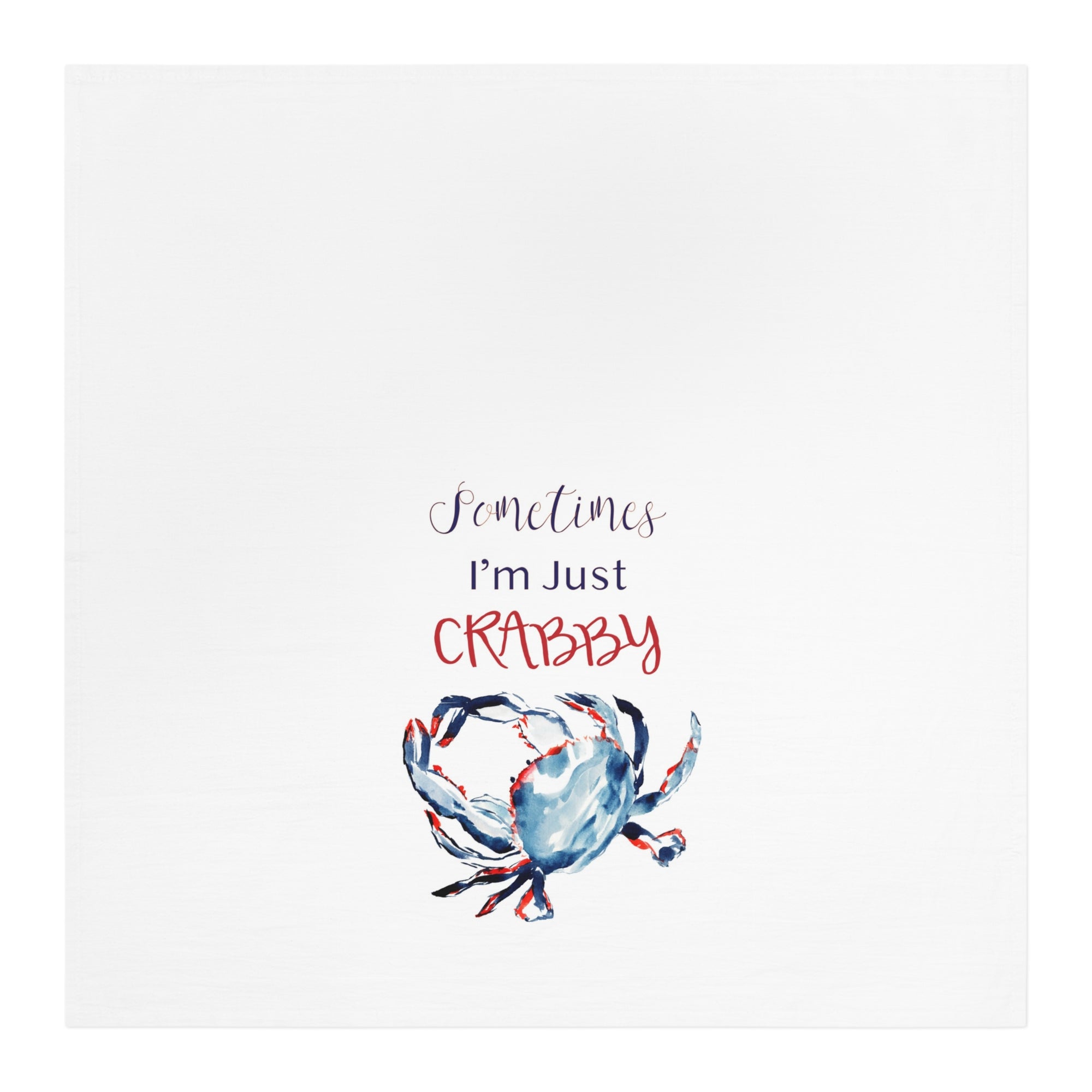 Crab Art Tea Towel | Nautical Tea Towel | Patriotic Tea Towel | Red White Blue Crab Towel