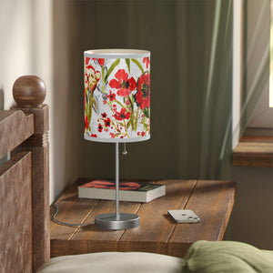 Red Floral Watercolor Lamp | Artisan Lamp