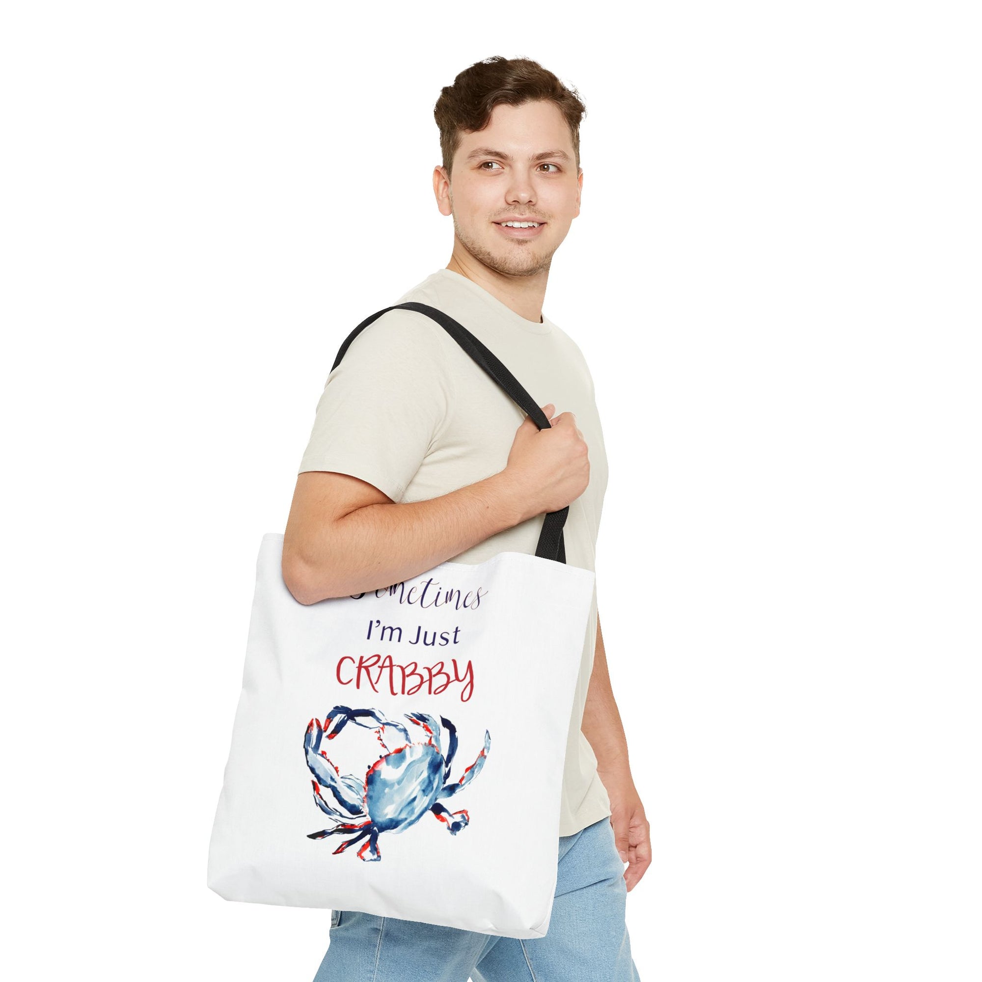 Patriotic Crab Tote Bag | Ocean Travel Bag | Funny Tote Bag