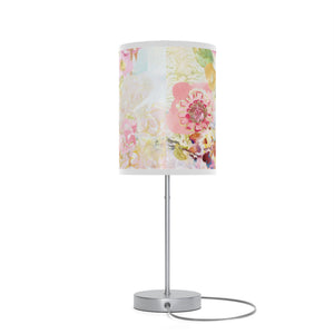 Floral Pink Lamp on a Stand | Desk Lamp | Nightstand Lamp