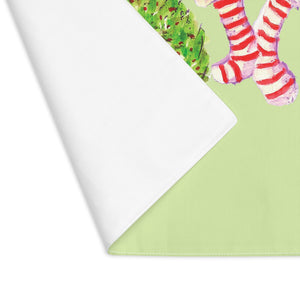 Joyful Holiday Placemat, Christmas Table Decor, Festive Dining Accessory, Wreath Design, Joyful Vibes, Home Decoration