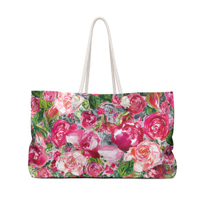 Travel Weekender Bag | Pickle Ball Tote | Book Bag | Floral Beach Bag | Tennis Bag