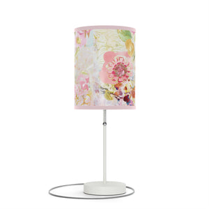 Floral Pink Lamp on a Stand | Desk Lamp | Nightstand Lamp