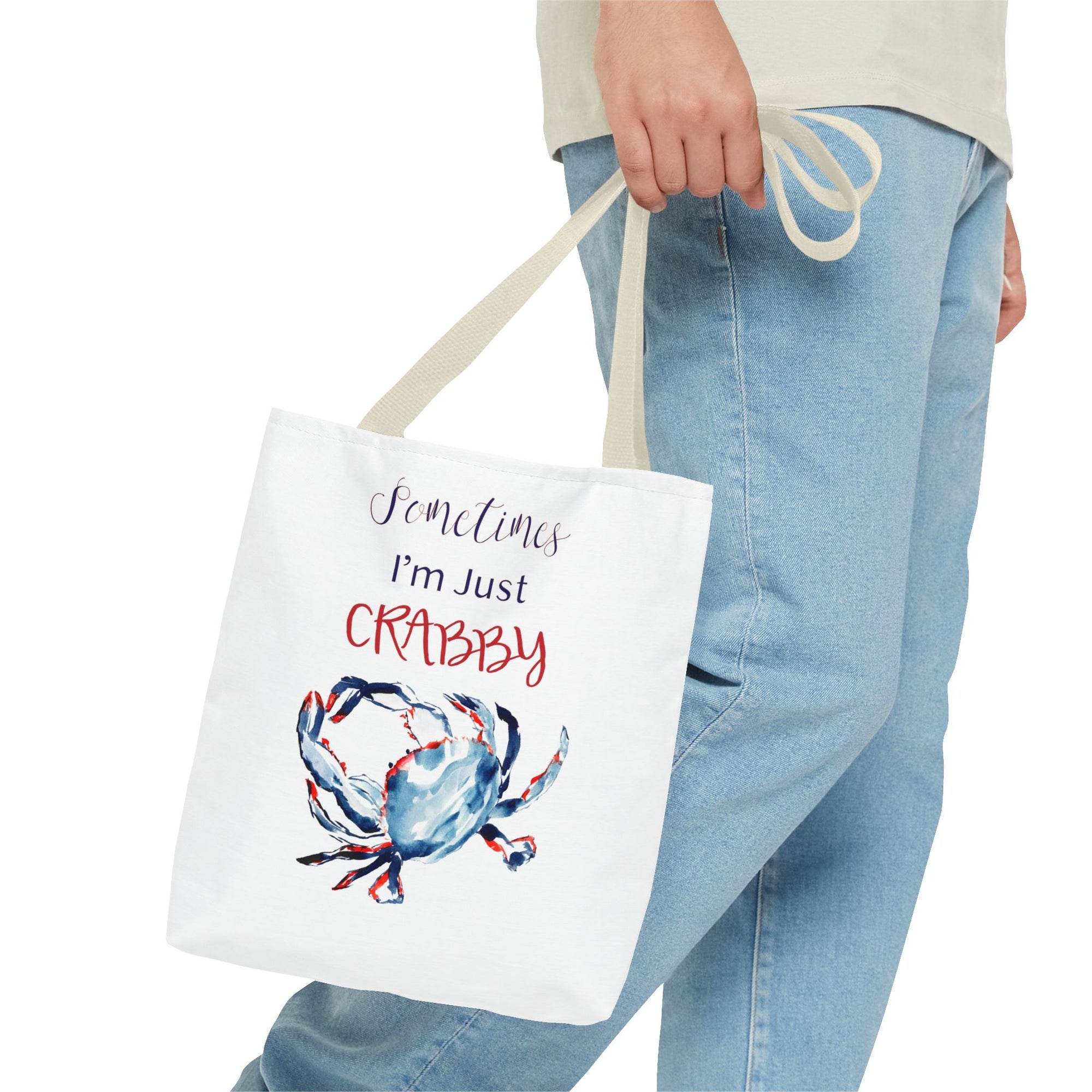 Patriotic Crab Tote Bag | Ocean Travel Bag | Funny Tote Bag