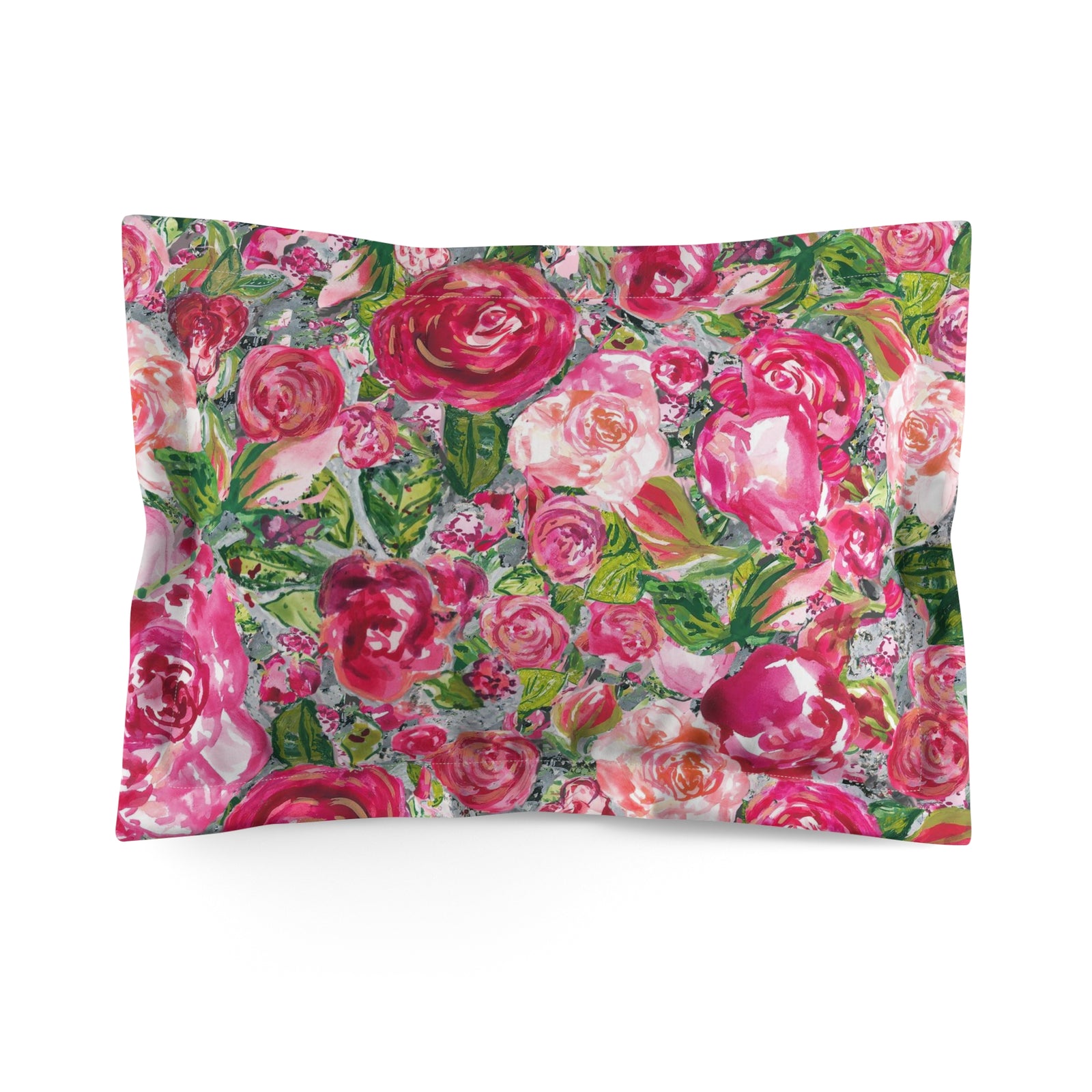 Microfiber Pillow Sham - Love and Roses