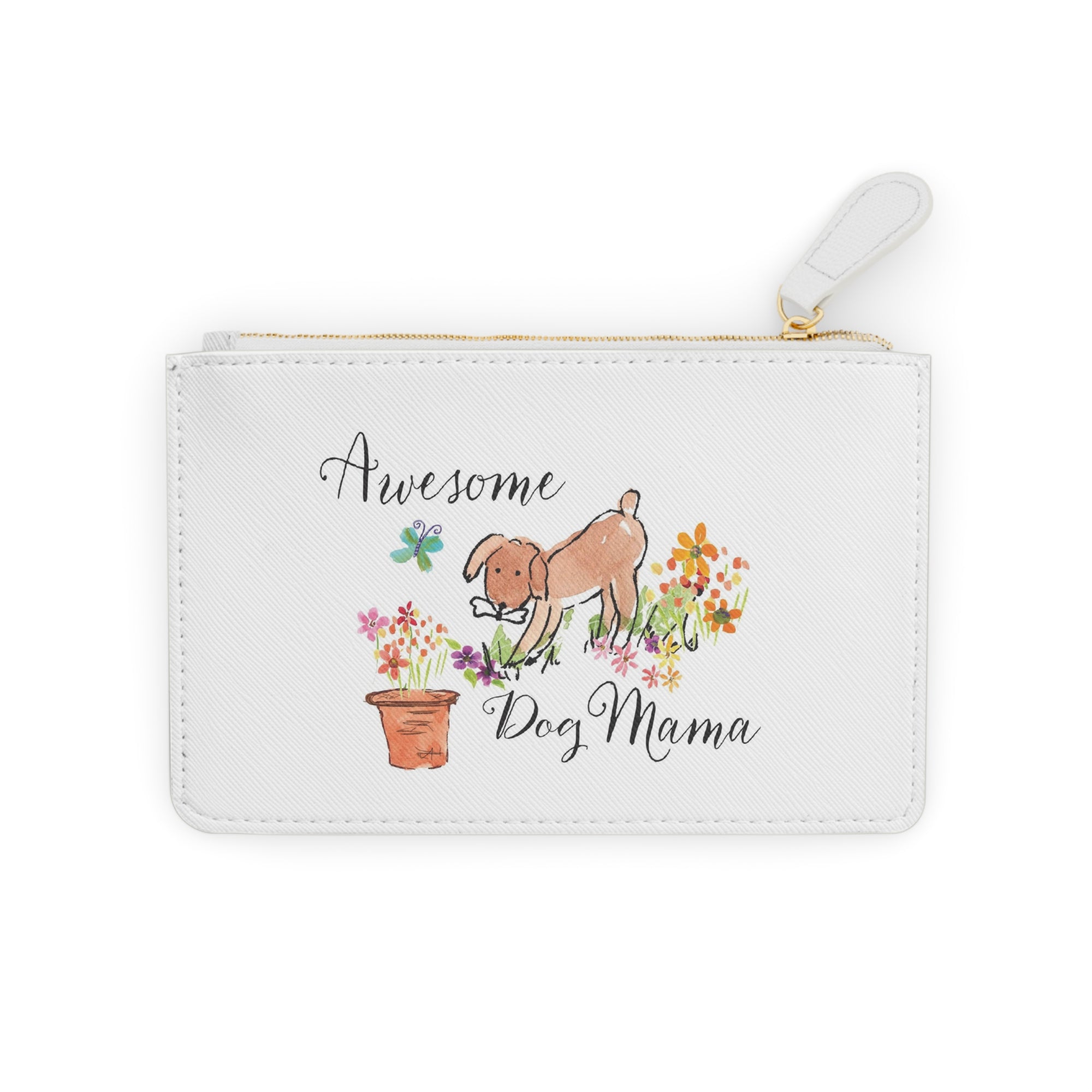 Dog Mama Lovers Mini Clutch Bag | Credit Card Carrier | Makeup Bag | Accessory Pouch for Dog Lovers