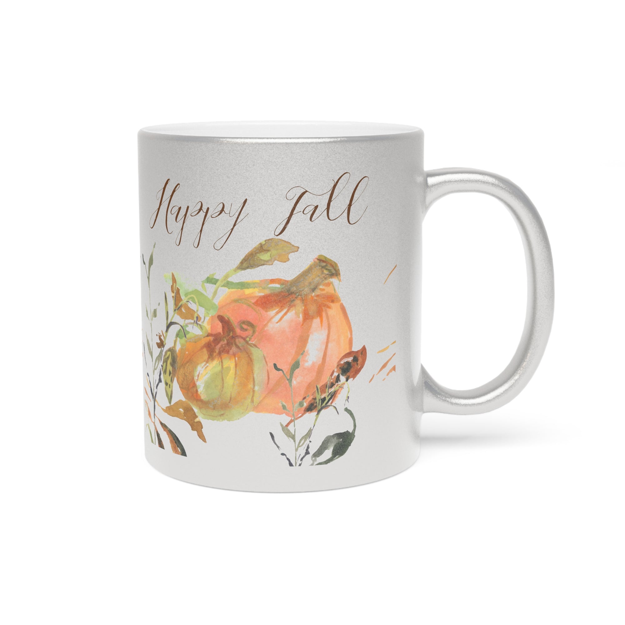 Pumpkin Fall Mug | Metallic Pretty Thanksgiving Mug