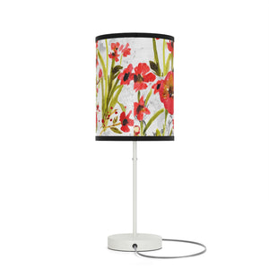 Red Floral Watercolor Lamp | Artisan Lamp