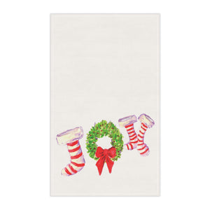 Festive Christmas Tree Tea Towels, Christmas Holiday Kitchen Decor, Christmas Gift, Llama and Tree Design, Cotton Dish Towels, Home Accessories