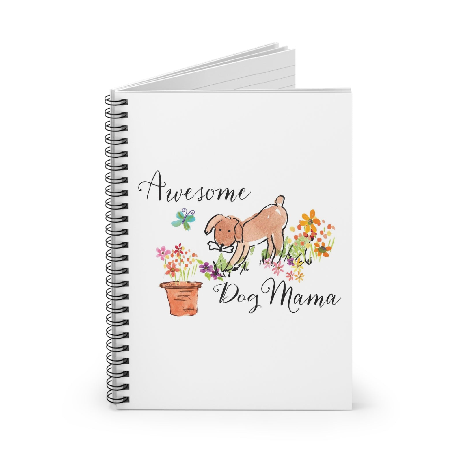 Awesome Dog Mama Spiral Notebook - Ruled Line