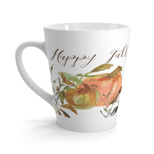 Fall Pumpkin Latte Mug | Coffee Mug for Fall | Thanksgiving Gift Mug | Pumpkin Artwork Mug