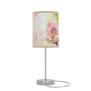 Bedroom Floral Pink Lamp on a Stand | Desk Lamp | Nightstand Lamp