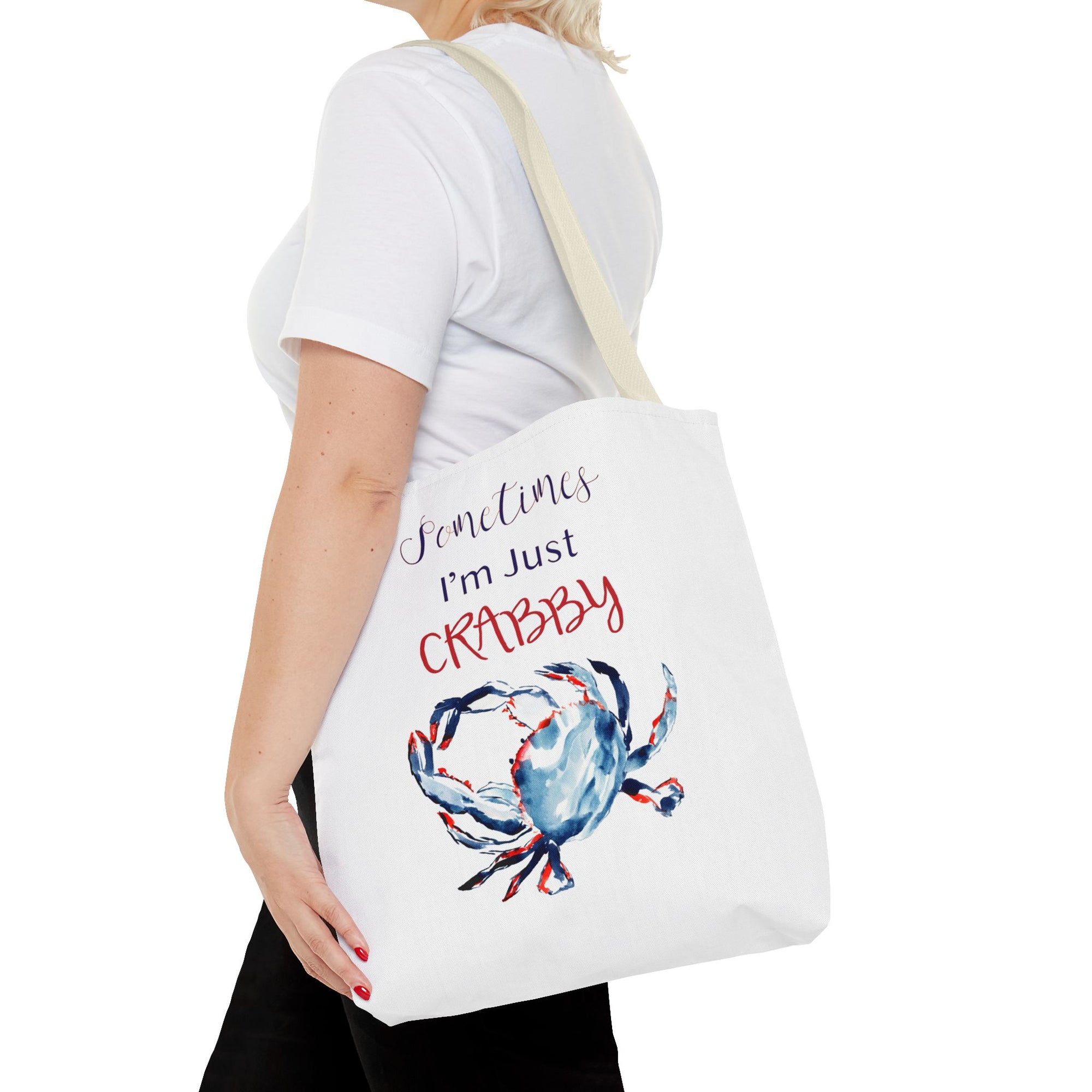 Patriotic Crab Tote Bag | Ocean Travel Bag | Funny Tote Bag