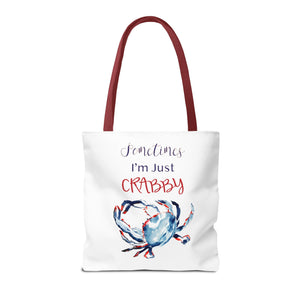 Patriotic Crab Tote Bag | Ocean Travel Bag | Funny Tote Bag