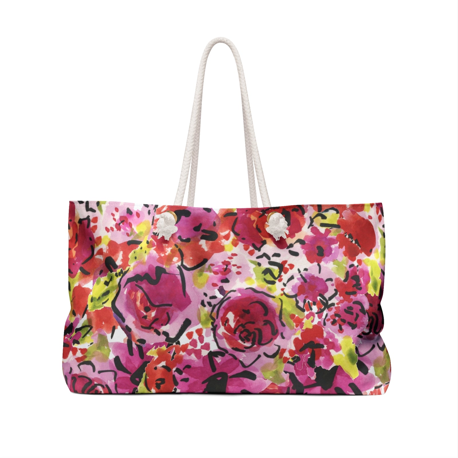 Floral Weekender Bag - Stylish Travel Tote, Beach Bag, Overnight Bag, Gift for Her, Weekend Getaway Essential
