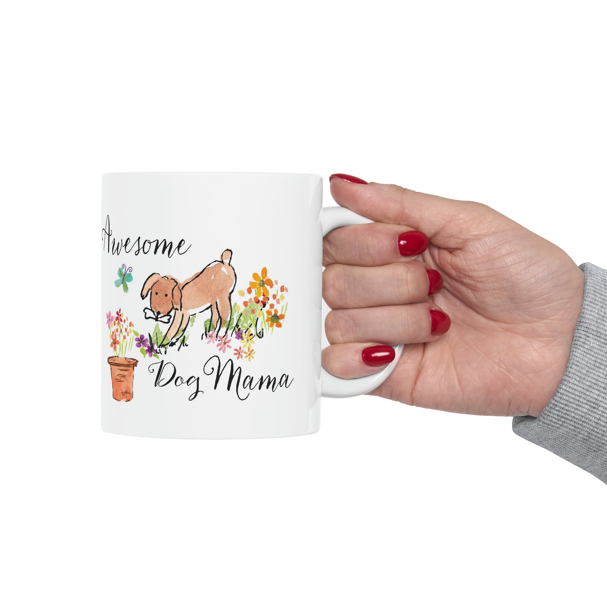 Awesome Dog Mama Ceramic Mug, 11oz