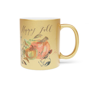 Pumpkin Fall Mug | Metallic Pretty Thanksgiving Mug